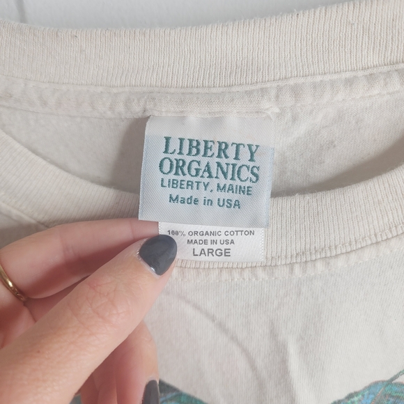 Liberty Organics Colorful Lobster T-shirt Made in USA large - Picture 4 of 9